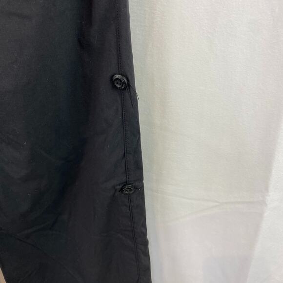 EDDIE BAUER Stretch Nylon Roll Up Pants Zip Fly Camp Hike Outdoor Black Size 8 - Picture 6 of 10